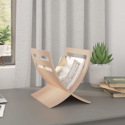 Porte-revue En Bois Sur Pied Naturel