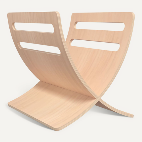 Porte-revue En Bois Sur Pied Naturel