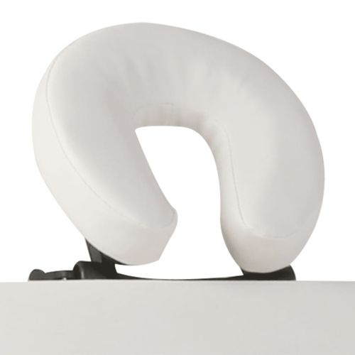 Table Pliable De Massage Blanc Crème 4 Zones Avec Cadre En Bois