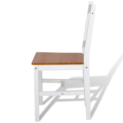 Chaises À Manger Lot De 4 Blanc Bois De Pin