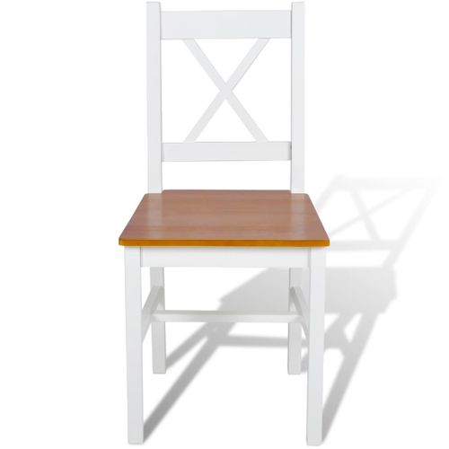 Chaises À Manger Lot De 4 Blanc Bois De Pin