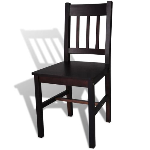 Chaises De Salle À Manger Design Ergonomique Et Finition Facile À Nettoyer 6 Pièces Pin