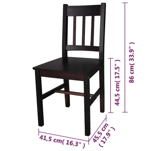 Chaises De Salle À Manger Design Ergonomique Et Finition Facile À Nettoyer 6 Pièces Pin