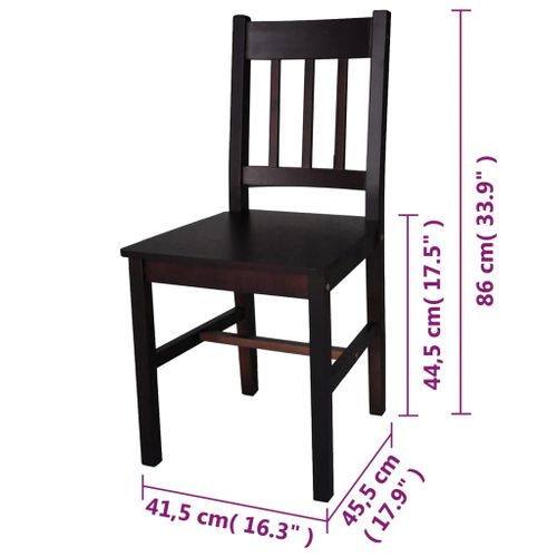 Chaises De Salle À Manger Design Ergonomique Et Finition Facile À Nettoyer 6 Pièces Pin
