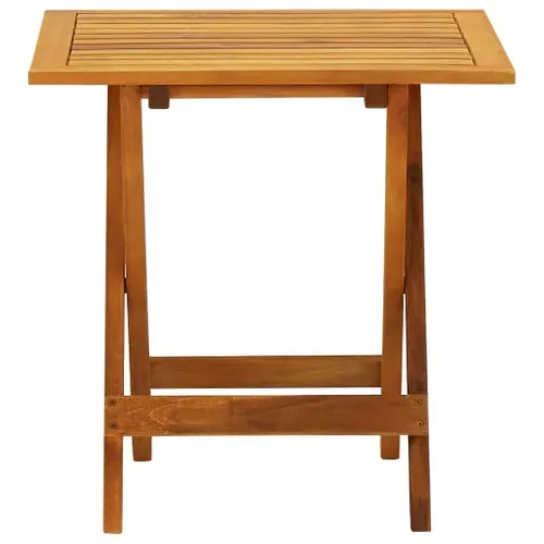 Table De Bistro 46x46x47 Cm Bois D'acacia Massif Carré Meuble Bar Manger Restaurant