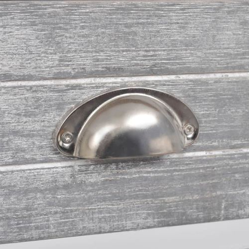 Table De Chevet Avec 1 Tiroir Gris Et Blanc Rectangulaire Armoire De Nuit Rangement Chambre