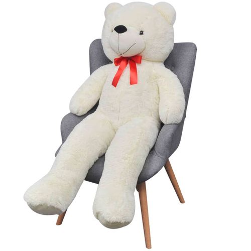 Ourson En Peluche XXL Blanc 135 Cm