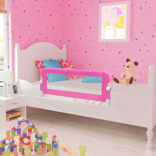 Barrière De Lit Pour Enfants 102x42 Cm Rose