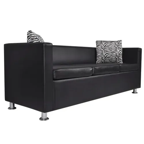 Jeu De Canapé À 2 Places Et À 3 Places Et Fauteuil Noir
