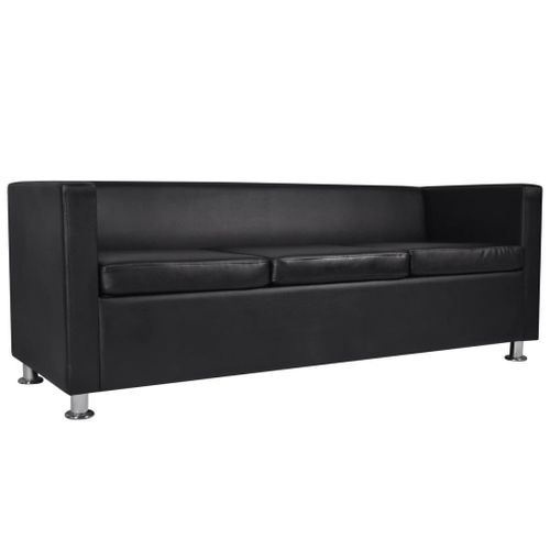Jeu De Canapé À 2 Places Et À 3 Places Et Fauteuil Noir