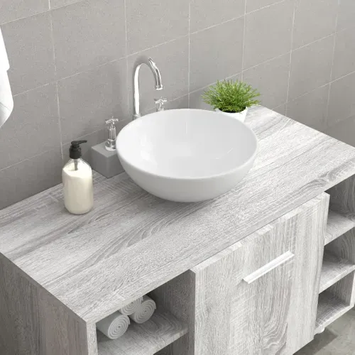 Lavabo Blanc 28x28x10 Cm Céramique