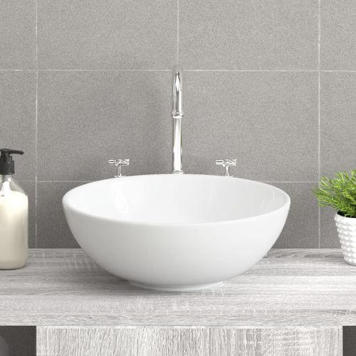 Lavabo Blanc 28x28x10 Cm Céramique