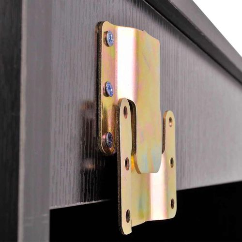 8 Pièces De Mobilier De Salle De Bain Et Lavabo Noir