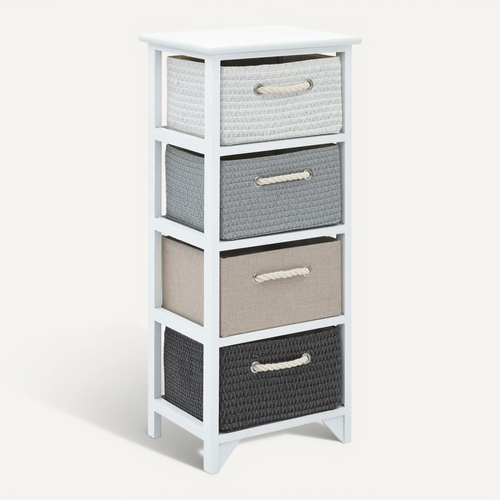 Armoire De Rangement 4 Tiroirs Bois