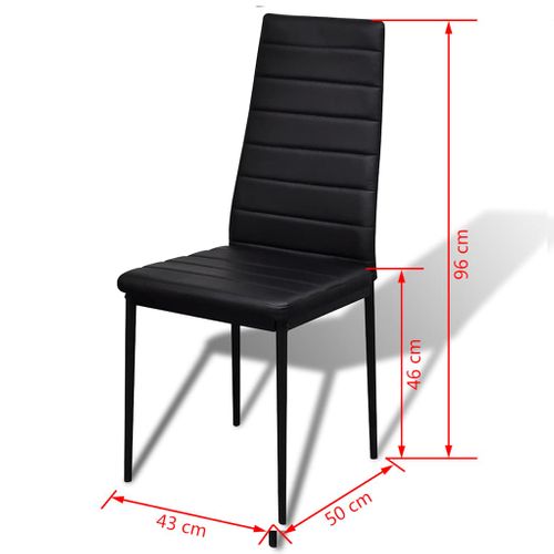 Ensemble De Table Pour Salle À Manger Cinq Pièces Noir
