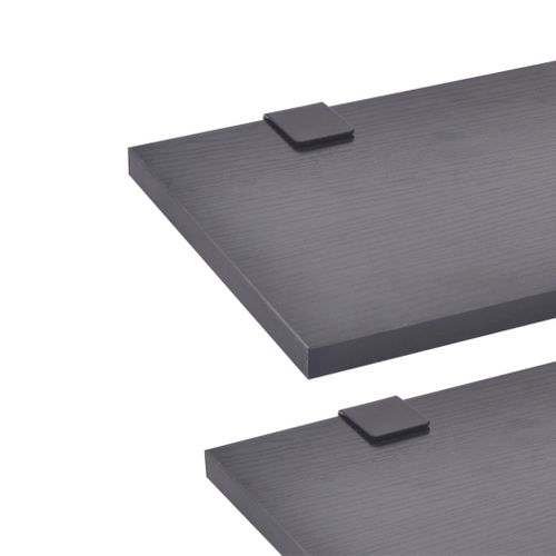 Meuble Vasque - Vasque + Robinet + Miroir + Etagères - Noir