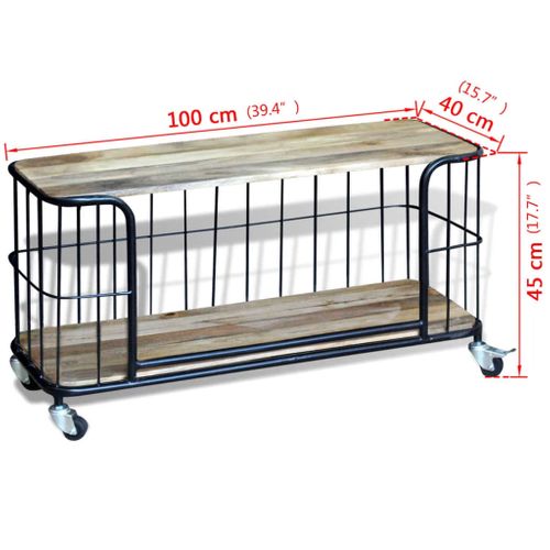 Meuble TV 100x40x45 Cm Bois De Manguier Massif