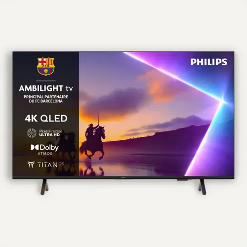 Téléviseur 4K QLED 75'' 189 cm PHILIPS 75PUS8500 vue de face