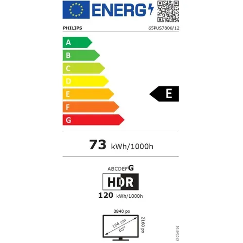 65pus7800 - Téléviseur QLED 65" (164 Cm) - 4k Uhd - Hdr10+ - Smart TV - 3xHDMI