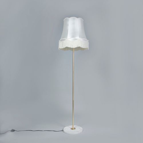 Lampadaire Rétro En Laiton Avec Abat-jour Granny Crème 45 Cm - Kaso