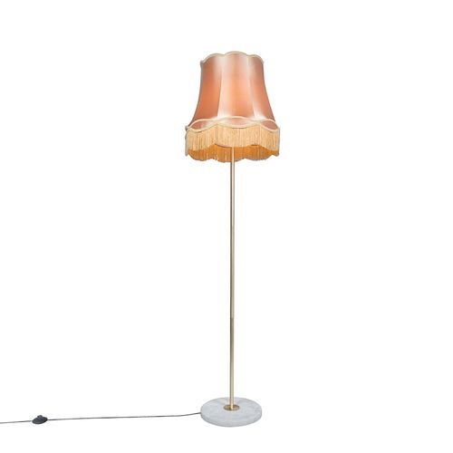 Lampadaire Rétro Laiton Avec Abat-jour Granny Or 45 Cm - Kaso