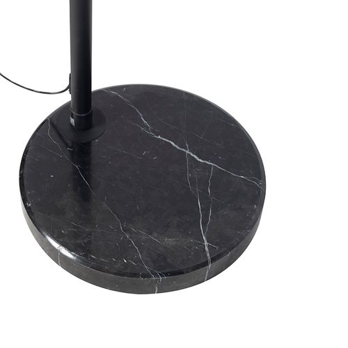 Lampe à Arc Noire Avec Abat-jour En Velours Vert Et Or 50 Cm - XXL