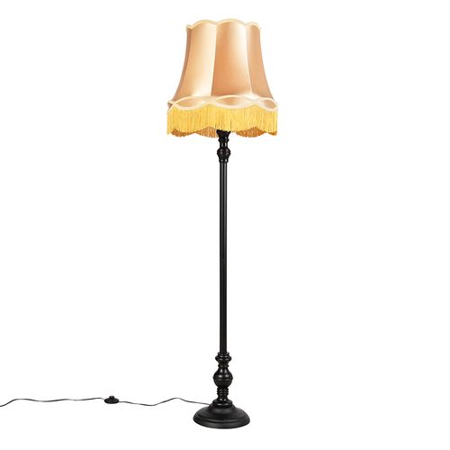 Lampadaire Noir Avec Abat-jour Granny Doré - Classico