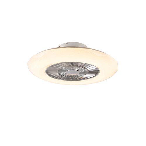 Ventilateur De Plafond Argenté Avec LED à Effet étoile, Dimmable - Clima