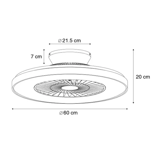 Ventilateur De Plafond Blanc Avec Effet étoile à Intensité Variable - Climo