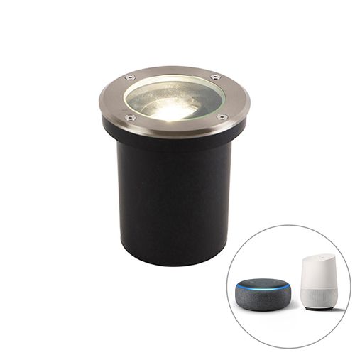 Spot De Sol Extérieur Intelligent En Acier Inoxydable Avec Wifi Gu10 Ip65 - Delux