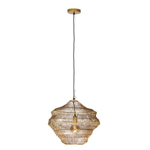 Suspension Orientale En Métal Et Verre Marron Pour Plafond - Lampe D'intérieur/extérieur