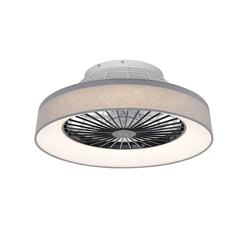 Ventilateur De Plafond Gris Avec Effet étoilé 47cm LED Incluse Dimmable Avec Télécommande - Emily