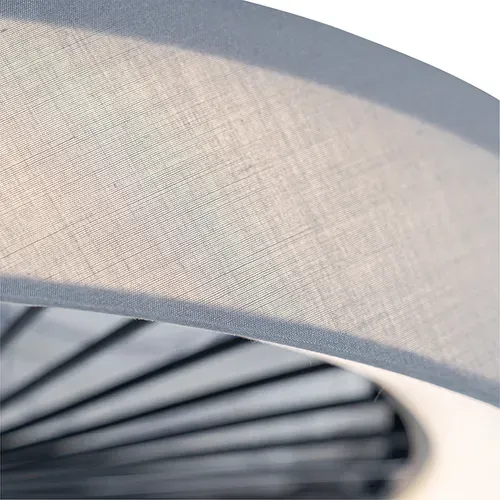 Ventilateur De Plafond Gris Avec Effet étoilé 47cm LED Incluse Dimmable Avec Télécommande - Emily