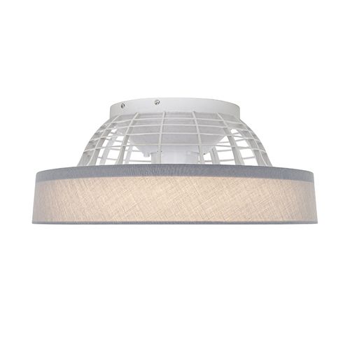 Ventilateur De Plafond Gris Avec Effet étoilé 47cm LED Incluse Dimmable Avec Télécommande - Emily