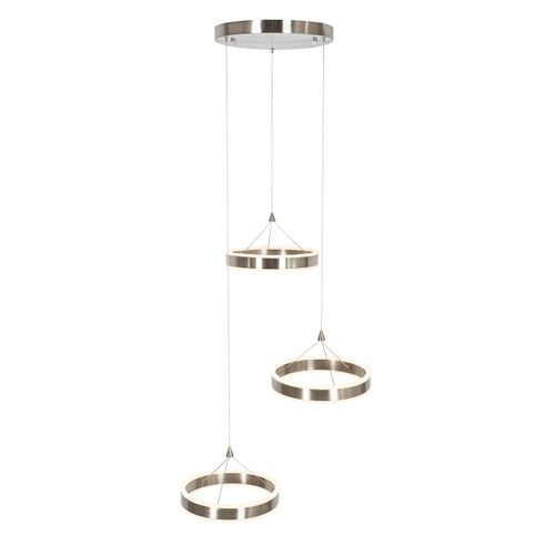 Lampe à Suspension Ronde En Acier Avec LED Dimmable En 3 Étapes 3 Lumières - Lyani