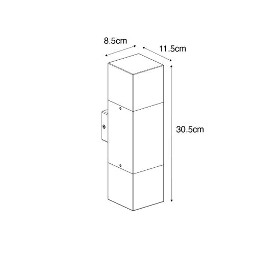 Applique Murale Extérieure Noire Avec Abat-jour Opale 2 Lumières Ip44 - Danemark
