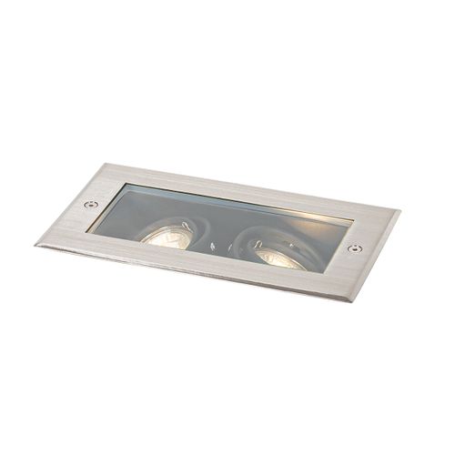 Spot De Sol Moderne Acier 2 Lumières Orientable Ip65 - Oneon