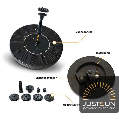 Fontaine Extérieure Ronde En Résine Alimentation Solaire Fontaine + Batterie + Éclairage