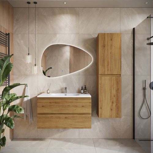 Colonne De Rangement Angela 150 Cm - Chêne