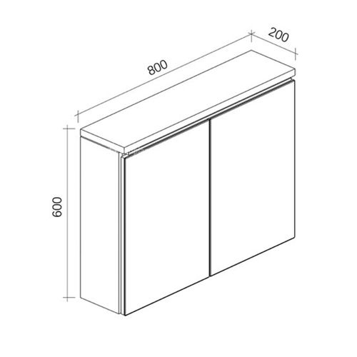 Meuble à Miroir Paso 80 X 60 Cm Chene Marron   Miroir Armoire Miroir Salle De Bains Verre Armoire