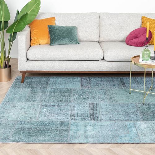 Tapis Patchwork - Estate Bleu/vert - Rectangle - 190x290 Cm