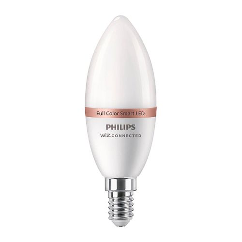 Ampoule LED connectée flamme WIZ E14 Blancs & Couleurs vue de face