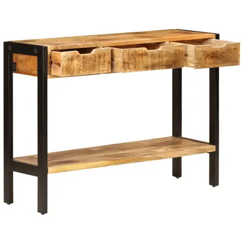 Buffet Avec 3 Tiroirs 110x35x75 Cm Bois De Manguier Massif