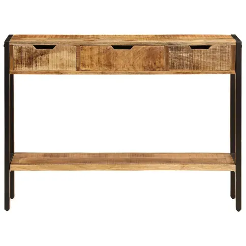 Buffet Avec 3 Tiroirs 110x35x75 Cm Bois De Manguier Massif