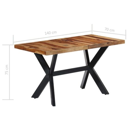 Table À Manger 140x70x75 Cm Bois Massif