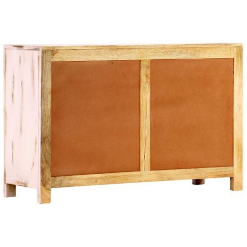 Buffet Rose Clair 110x35x70 Cm Bois De Manguier Massif