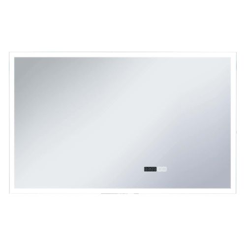 Miroir À LED Et Capteur Tactile Et Affichage D'heure 100x60 Cm
