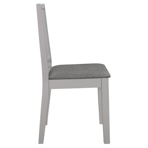Chaises À Manger Avec Coussins Lot De 2 Gris Bois Solide