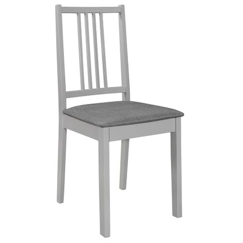 Chaises À Manger Avec Coussins Lot De 2 Gris Bois Solide
