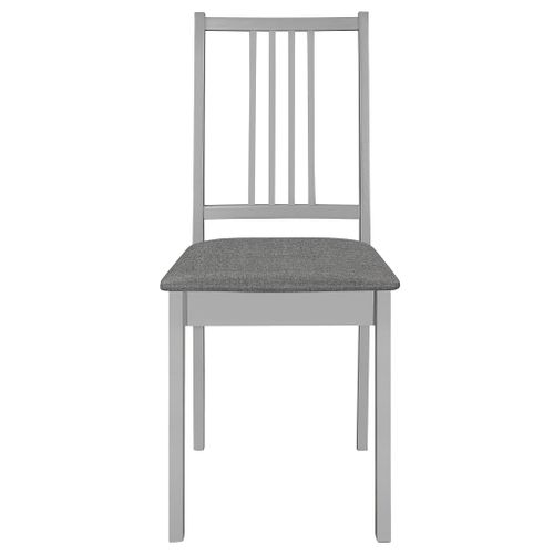 Chaises À Manger Avec Coussins Lot De 2 Gris Bois Solide